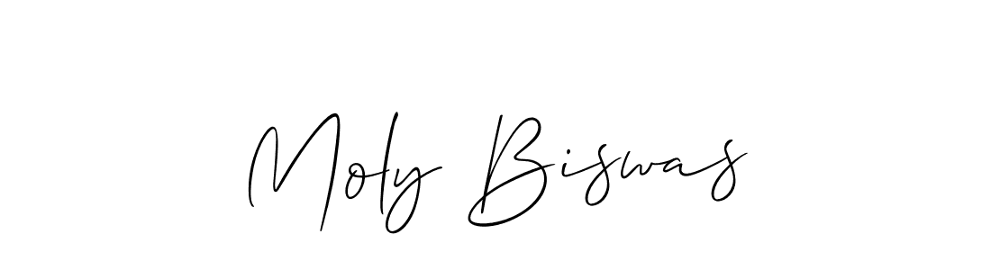 The best way (Allison_Script) to make a short signature is to pick only two or three words in your name. The name Moly Biswas include a total of six letters. For converting this name. Moly Biswas signature style 2 images and pictures png