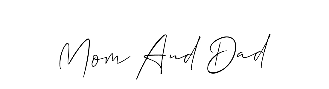 Check out images of Autograph of Mom And Dad name. Actor Mom And Dad Signature Style. Allison_Script is a professional sign style online. Mom And Dad signature style 2 images and pictures png