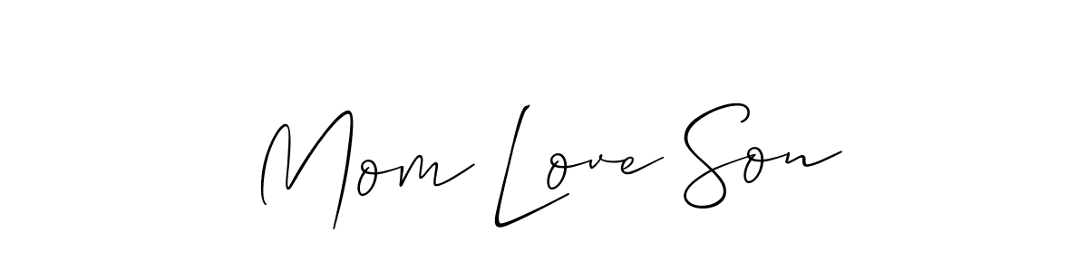 Mom Love Son stylish signature style. Best Handwritten Sign (Allison_Script) for my name. Handwritten Signature Collection Ideas for my name Mom Love Son. Mom Love Son signature style 2 images and pictures png