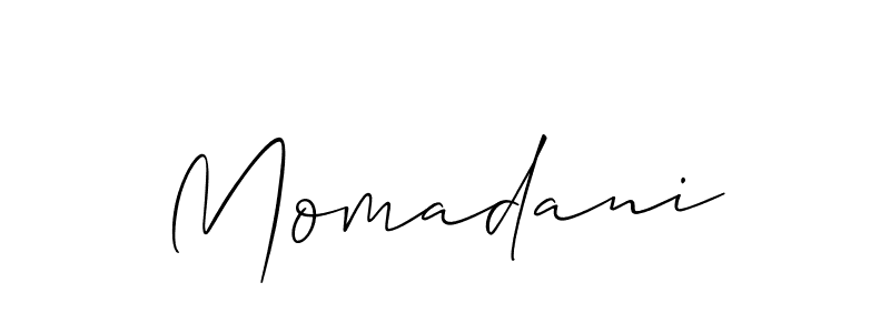 Also we have Momadani name is the best signature style. Create professional handwritten signature collection using Allison_Script autograph style. Momadani signature style 2 images and pictures png