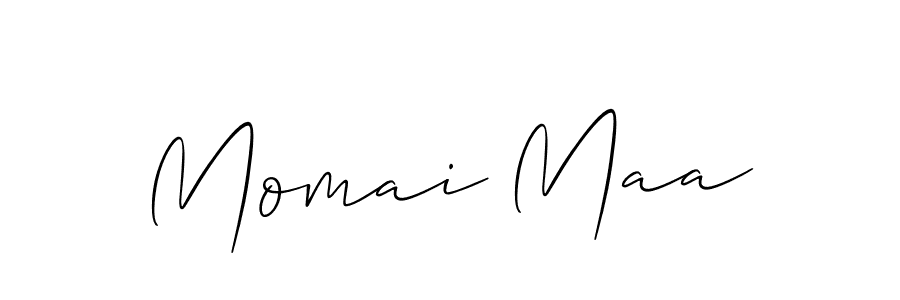 Create a beautiful signature design for name Momai Maa. With this signature (Allison_Script) fonts, you can make a handwritten signature for free. Momai Maa signature style 2 images and pictures png