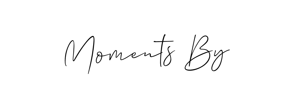 Create a beautiful signature design for name Moments By. With this signature (Allison_Script) fonts, you can make a handwritten signature for free. Moments By signature style 2 images and pictures png