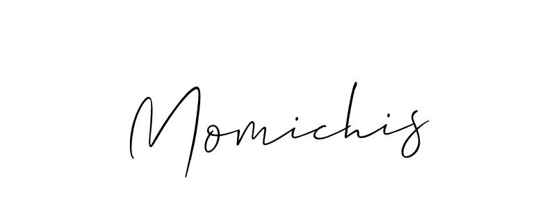 You should practise on your own different ways (Allison_Script) to write your name (Momichis) in signature. don't let someone else do it for you. Momichis signature style 2 images and pictures png