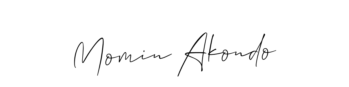 You should practise on your own different ways (Allison_Script) to write your name (Momin Akondo) in signature. don't let someone else do it for you. Momin Akondo signature style 2 images and pictures png