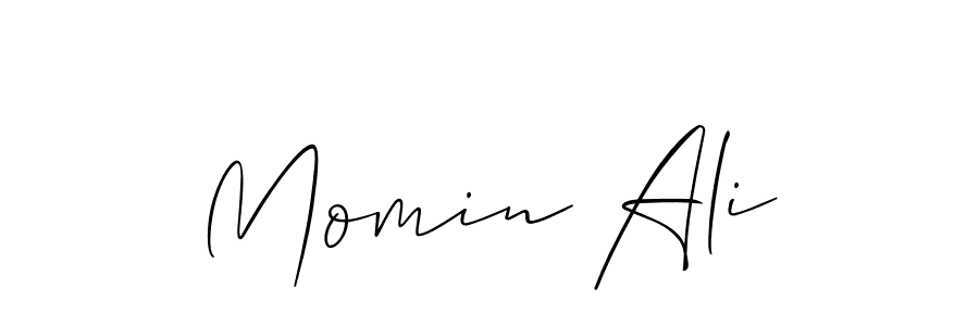 Also You can easily find your signature by using the search form. We will create Momin Ali name handwritten signature images for you free of cost using Allison_Script sign style. Momin Ali signature style 2 images and pictures png