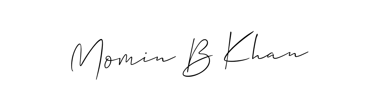 Similarly Allison_Script is the best handwritten signature design. Signature creator online .You can use it as an online autograph creator for name Momin B Khan. Momin B Khan signature style 2 images and pictures png