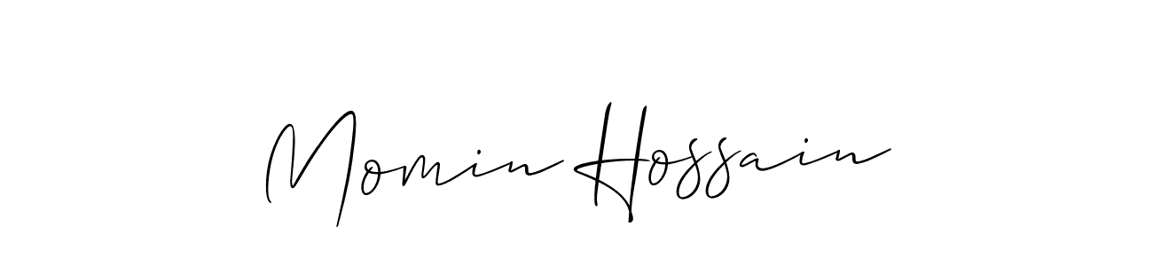 How to make Momin Hossain signature? Allison_Script is a professional autograph style. Create handwritten signature for Momin Hossain name. Momin Hossain signature style 2 images and pictures png