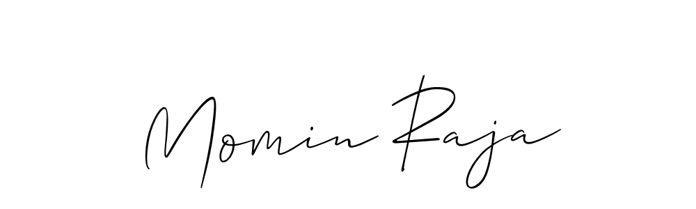 Use a signature maker to create a handwritten signature online. With this signature software, you can design (Allison_Script) your own signature for name Momin Raja. Momin Raja signature style 2 images and pictures png