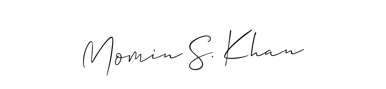 How to Draw Momin S. Khan signature style? Allison_Script is a latest design signature styles for name Momin S. Khan. Momin S. Khan signature style 2 images and pictures png