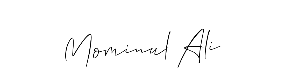 Mominul Ali stylish signature style. Best Handwritten Sign (Allison_Script) for my name. Handwritten Signature Collection Ideas for my name Mominul Ali. Mominul Ali signature style 2 images and pictures png