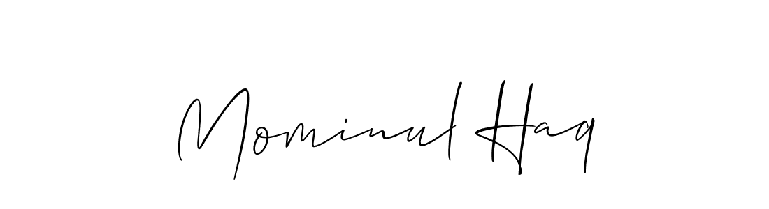 Create a beautiful signature design for name Mominul Haq. With this signature (Allison_Script) fonts, you can make a handwritten signature for free. Mominul Haq signature style 2 images and pictures png