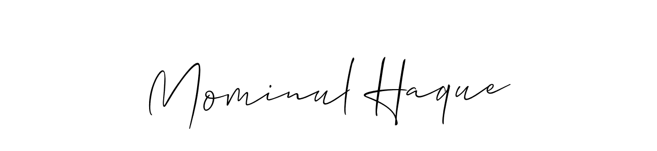 Mominul Haque stylish signature style. Best Handwritten Sign (Allison_Script) for my name. Handwritten Signature Collection Ideas for my name Mominul Haque. Mominul Haque signature style 2 images and pictures png