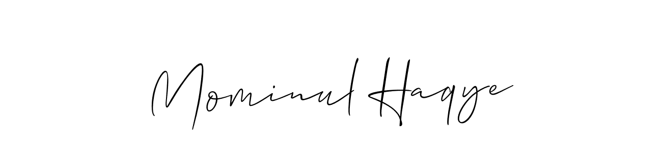 How to Draw Mominul Haqye signature style? Allison_Script is a latest design signature styles for name Mominul Haqye. Mominul Haqye signature style 2 images and pictures png