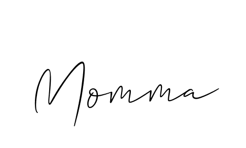 You should practise on your own different ways (Allison_Script) to write your name (Momma) in signature. don't let someone else do it for you. Momma signature style 2 images and pictures png