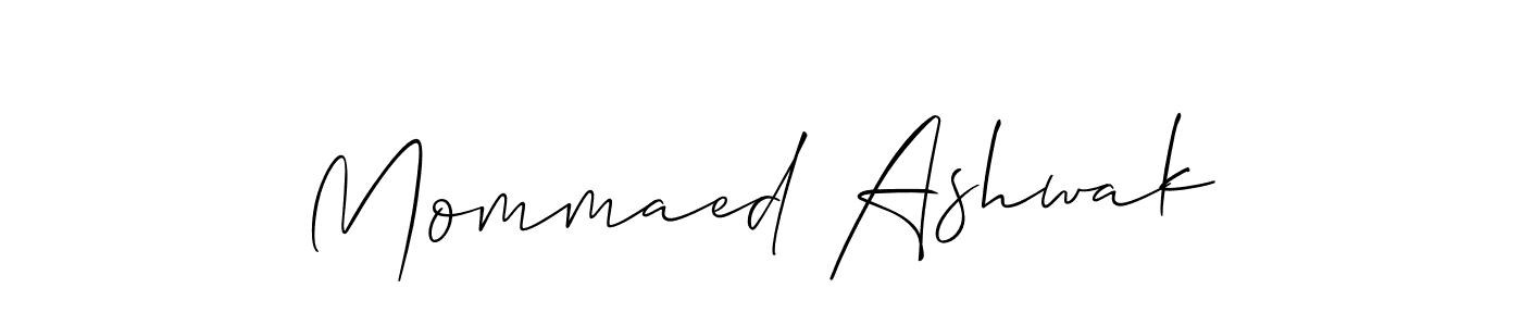 Check out images of Autograph of Mommaed Ashwak name. Actor Mommaed Ashwak Signature Style. Allison_Script is a professional sign style online. Mommaed Ashwak signature style 2 images and pictures png