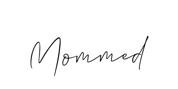 Use a signature maker to create a handwritten signature online. With this signature software, you can design (Allison_Script) your own signature for name Mommed. Mommed signature style 2 images and pictures png