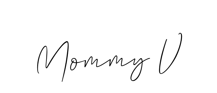 Also we have Mommy V name is the best signature style. Create professional handwritten signature collection using Allison_Script autograph style. Mommy V signature style 2 images and pictures png