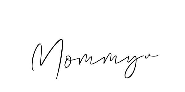It looks lik you need a new signature style for name Mommyv. Design unique handwritten (Allison_Script) signature with our free signature maker in just a few clicks. Mommyv signature style 2 images and pictures png