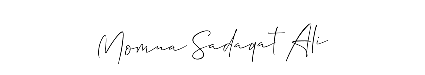 Check out images of Autograph of Momna Sadaqat Ali name. Actor Momna Sadaqat Ali Signature Style. Allison_Script is a professional sign style online. Momna Sadaqat Ali signature style 2 images and pictures png