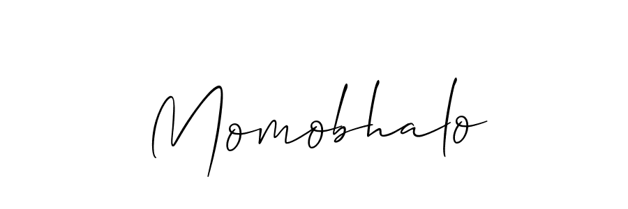How to make Momobhalo signature? Allison_Script is a professional autograph style. Create handwritten signature for Momobhalo name. Momobhalo signature style 2 images and pictures png
