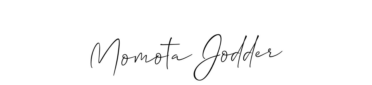 Similarly Allison_Script is the best handwritten signature design. Signature creator online .You can use it as an online autograph creator for name Momota Jodder. Momota Jodder signature style 2 images and pictures png