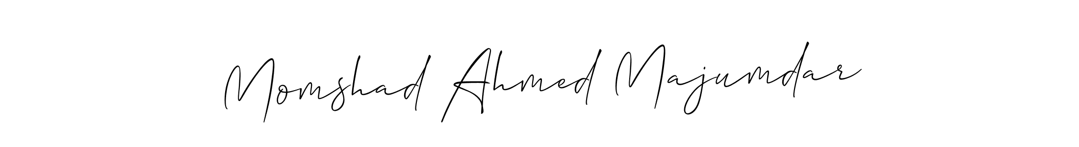 if you are searching for the best signature style for your name Momshad Ahmed Majumdar. so please give up your signature search. here we have designed multiple signature styles  using Allison_Script. Momshad Ahmed Majumdar signature style 2 images and pictures png