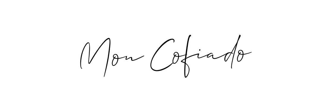 Design your own signature with our free online signature maker. With this signature software, you can create a handwritten (Allison_Script) signature for name Mon Cofiado. Mon Cofiado signature style 2 images and pictures png