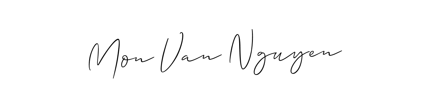 if you are searching for the best signature style for your name Mon Van Nguyen. so please give up your signature search. here we have designed multiple signature styles  using Allison_Script. Mon Van Nguyen signature style 2 images and pictures png