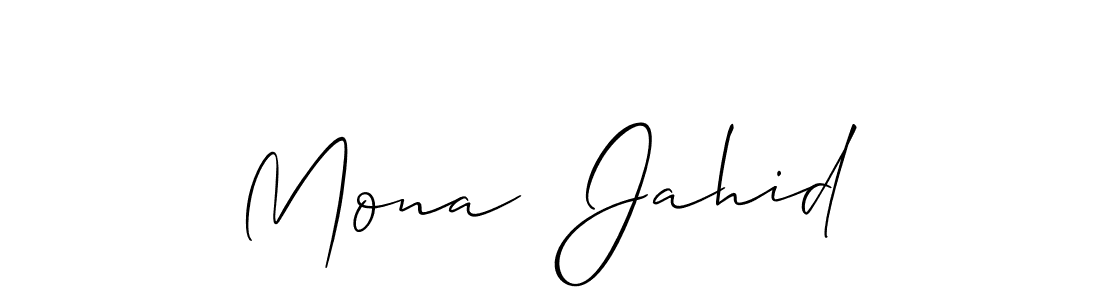 Create a beautiful signature design for name Mona  Jahid. With this signature (Allison_Script) fonts, you can make a handwritten signature for free. Mona  Jahid signature style 2 images and pictures png