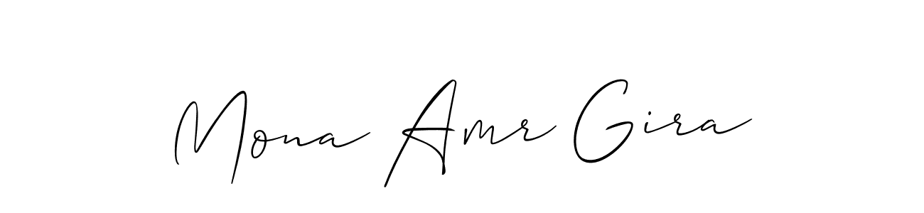 How to make Mona Amr Gira signature? Allison_Script is a professional autograph style. Create handwritten signature for Mona Amr Gira name. Mona Amr Gira signature style 2 images and pictures png