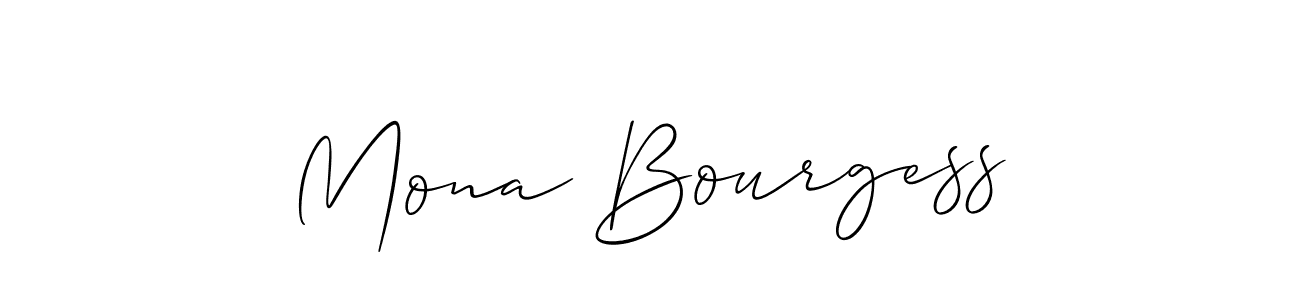 Mona Bourgess stylish signature style. Best Handwritten Sign (Allison_Script) for my name. Handwritten Signature Collection Ideas for my name Mona Bourgess. Mona Bourgess signature style 2 images and pictures png