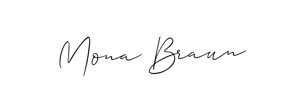 Make a beautiful signature design for name Mona Braun. With this signature (Allison_Script) style, you can create a handwritten signature for free. Mona Braun signature style 2 images and pictures png