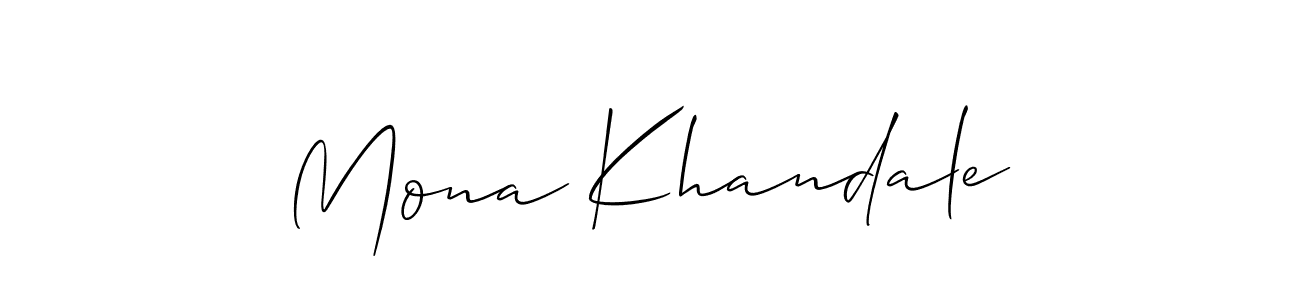 Make a beautiful signature design for name Mona Khandale. Use this online signature maker to create a handwritten signature for free. Mona Khandale signature style 2 images and pictures png