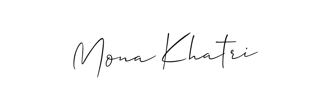 Create a beautiful signature design for name Mona Khatri. With this signature (Allison_Script) fonts, you can make a handwritten signature for free. Mona Khatri signature style 2 images and pictures png