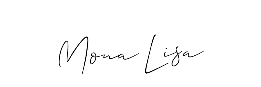 The best way (Allison_Script) to make a short signature is to pick only two or three words in your name. The name Mona Lisa include a total of six letters. For converting this name. Mona Lisa signature style 2 images and pictures png