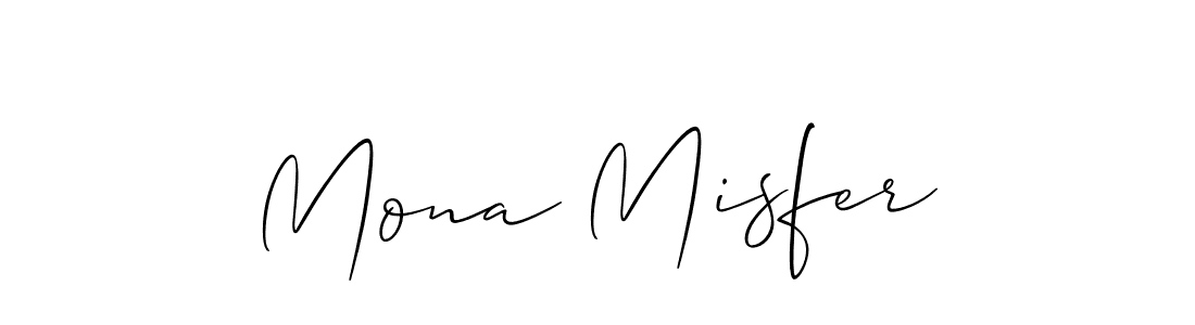 How to make Mona Misfer signature? Allison_Script is a professional autograph style. Create handwritten signature for Mona Misfer name. Mona Misfer signature style 2 images and pictures png