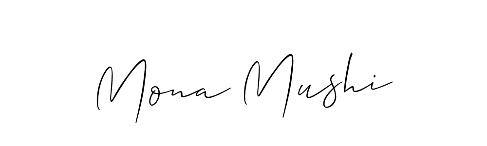 Also we have Mona Mushi name is the best signature style. Create professional handwritten signature collection using Allison_Script autograph style. Mona Mushi signature style 2 images and pictures png