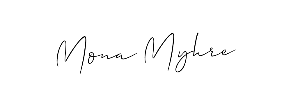 Allison_Script is a professional signature style that is perfect for those who want to add a touch of class to their signature. It is also a great choice for those who want to make their signature more unique. Get Mona Myhre name to fancy signature for free. Mona Myhre signature style 2 images and pictures png