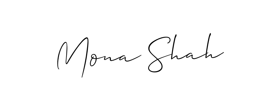 Create a beautiful signature design for name Mona Shah. With this signature (Allison_Script) fonts, you can make a handwritten signature for free. Mona Shah signature style 2 images and pictures png