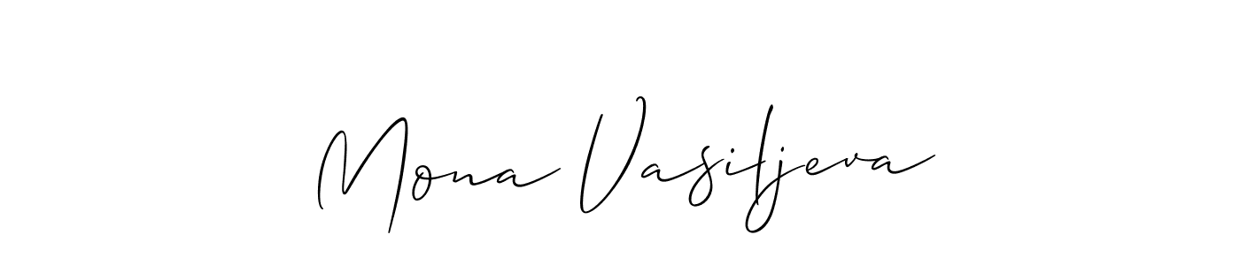 Also You can easily find your signature by using the search form. We will create Mona Vasiljeva name handwritten signature images for you free of cost using Allison_Script sign style. Mona Vasiljeva signature style 2 images and pictures png