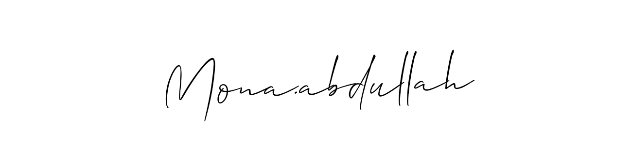 Mona.abdullah stylish signature style. Best Handwritten Sign (Allison_Script) for my name. Handwritten Signature Collection Ideas for my name Mona.abdullah. Mona.abdullah signature style 2 images and pictures png