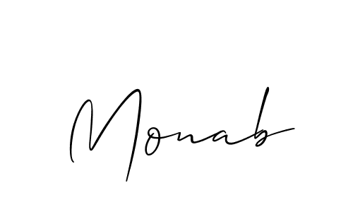 Monab stylish signature style. Best Handwritten Sign (Allison_Script) for my name. Handwritten Signature Collection Ideas for my name Monab. Monab signature style 2 images and pictures png