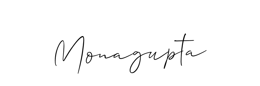 Make a beautiful signature design for name Monagupta. With this signature (Allison_Script) style, you can create a handwritten signature for free. Monagupta signature style 2 images and pictures png