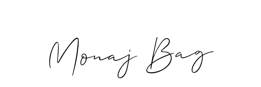 Monaj Bag stylish signature style. Best Handwritten Sign (Allison_Script) for my name. Handwritten Signature Collection Ideas for my name Monaj Bag. Monaj Bag signature style 2 images and pictures png