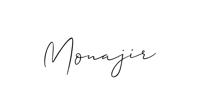 You should practise on your own different ways (Allison_Script) to write your name (Monajir) in signature. don't let someone else do it for you. Monajir signature style 2 images and pictures png