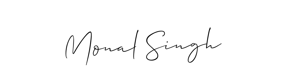 How to make Monal Singh signature? Allison_Script is a professional autograph style. Create handwritten signature for Monal Singh name. Monal Singh signature style 2 images and pictures png