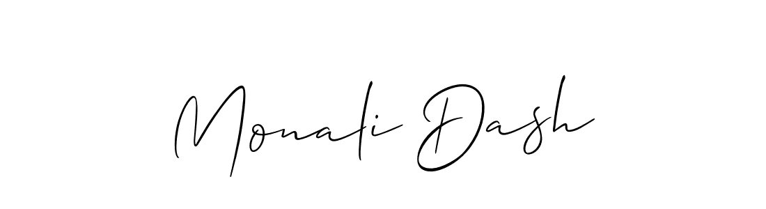 Make a beautiful signature design for name Monali Dash. With this signature (Allison_Script) style, you can create a handwritten signature for free. Monali Dash signature style 2 images and pictures png