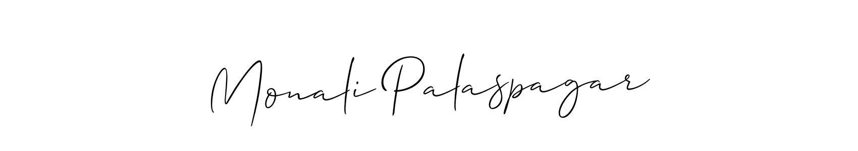 How to make Monali Palaspagar signature? Allison_Script is a professional autograph style. Create handwritten signature for Monali Palaspagar name. Monali Palaspagar signature style 2 images and pictures png