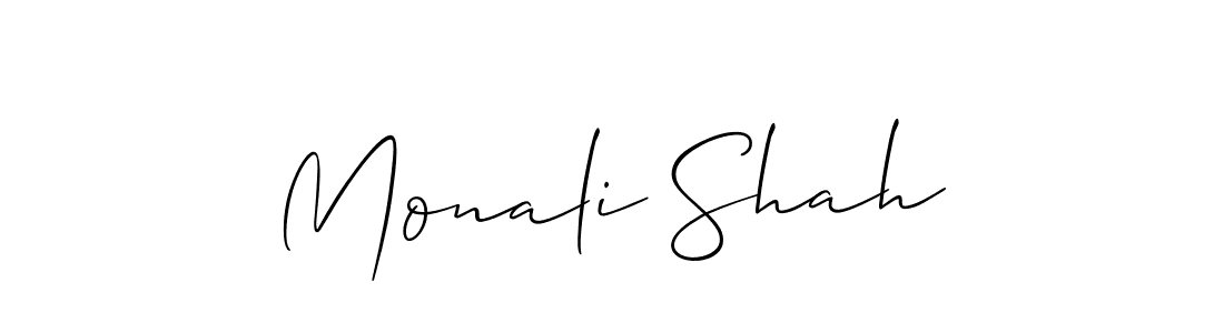 Create a beautiful signature design for name Monali Shah. With this signature (Allison_Script) fonts, you can make a handwritten signature for free. Monali Shah signature style 2 images and pictures png