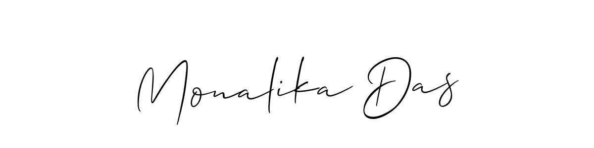 How to make Monalika Das name signature. Use Allison_Script style for creating short signs online. This is the latest handwritten sign. Monalika Das signature style 2 images and pictures png